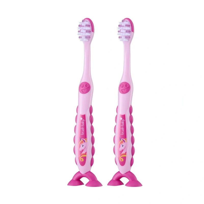 Unicorn FlossBrush™ Bristles Toothbrushes Double Pack (3-6 Years)