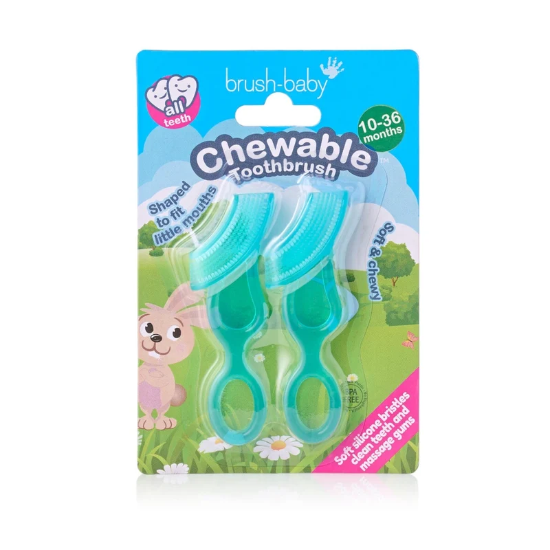 Chewable Toothbrush For Babies - Baby Teether (Double Pack)