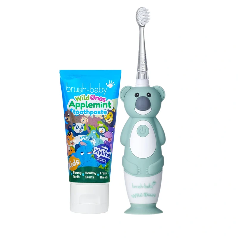 WildOnes™ Koala Kids Electric Rechargeable Toothbrush and WildOnes Applemint Toothpaste