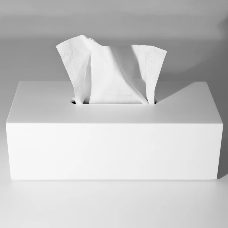 Kosmetiktuchbox Corian® weiß-matt