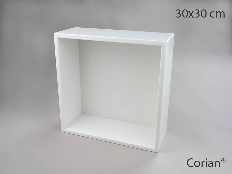 Wandnische Corian® 30 x 30 cm weiß-matt