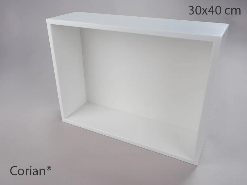 Duschfach Corian® 40 x 30 cm weiß-matt