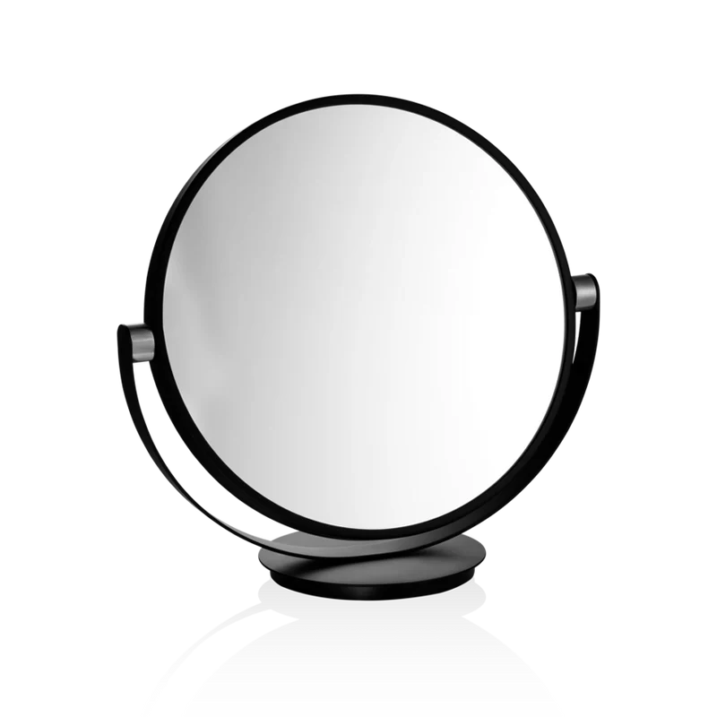 Großer Tischspiegel Vanity - Schwarz matt / Chrom