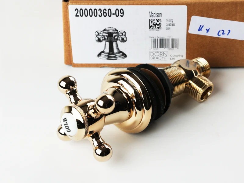 Dornbracht Madison Seitenventil, rechtsschließend 1/2" messing - 20000360-09