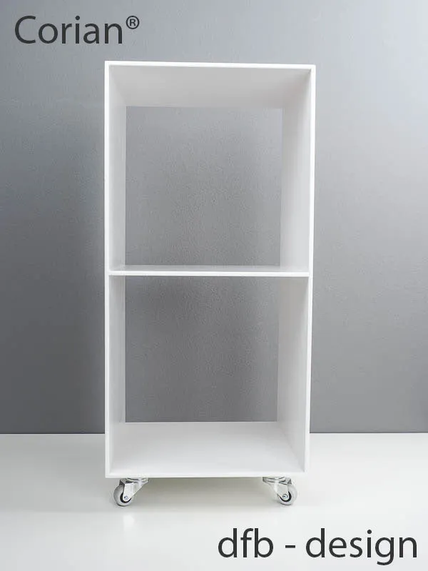 Rollcontainer Offen Corian® Weiß matt