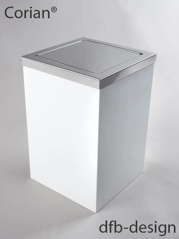 Schwingdeckeleimer Corian® Weiß matt
