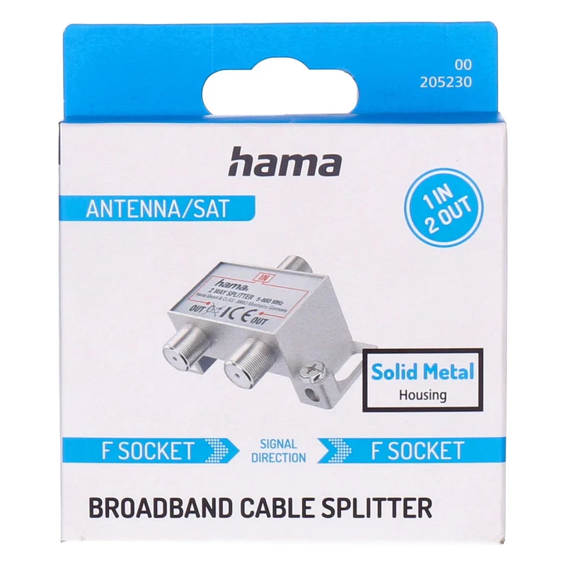 Hama 00205230 Kabelspalter oder -kombinator Kabelsplitter Silber