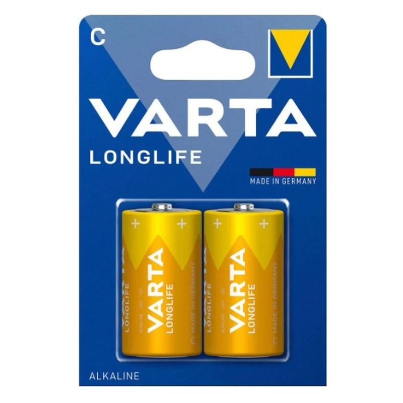 Varta Longlife C - Baby Alkaline Batterien im 2er Blister