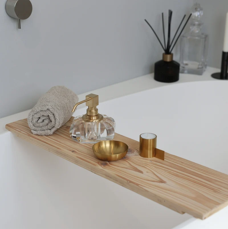 Badewannenablage Altholz