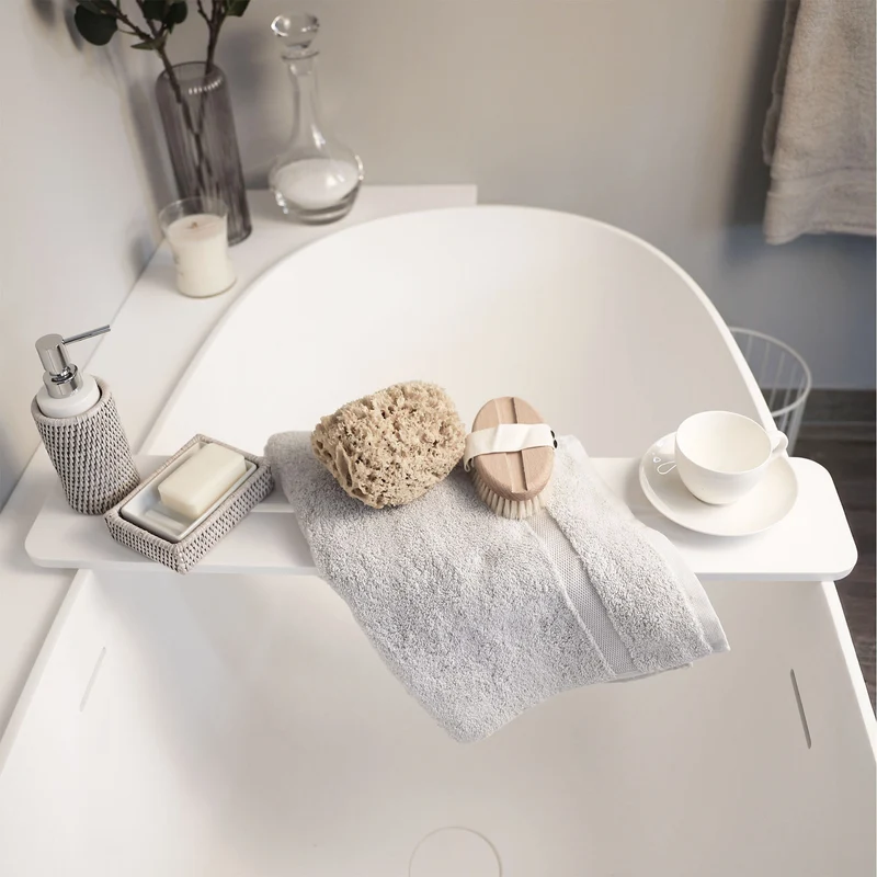 Badewannenablage Corian® Weiß matt