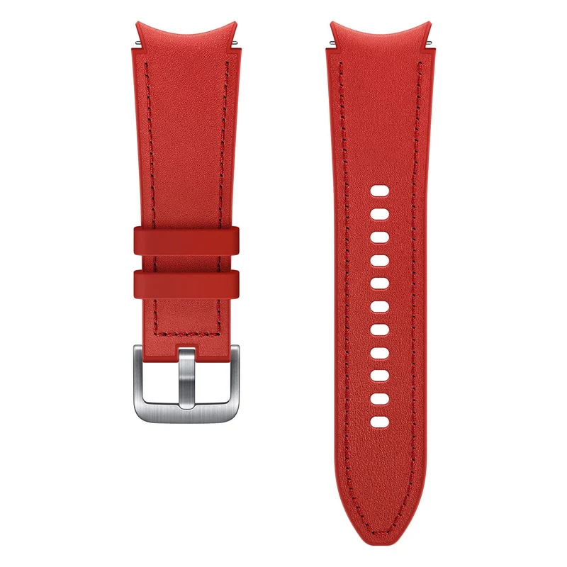 Samsung Hybrid Leather Band rot für Galaxy Watch4/Watch4 Classic - Rot, S/M