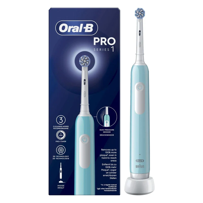 Oral-B Pro 1 Sensitive Clean Erwachsener Rotierende-vibrierende Zahnbürste Blau