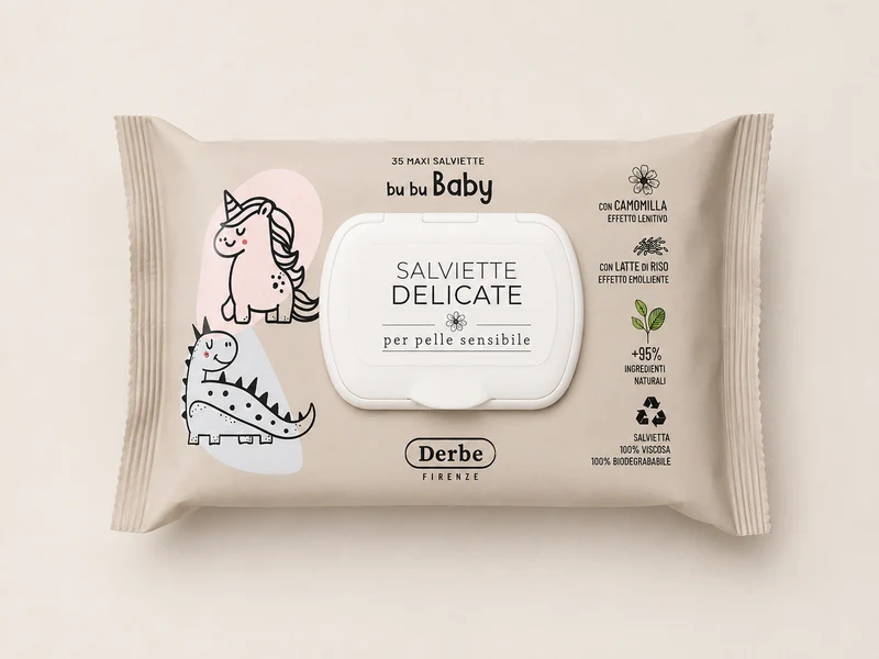 DERBE Bu Bu Baby - Sanfte XL-Feuchttücher - Salviette Delicate, 35 Stück