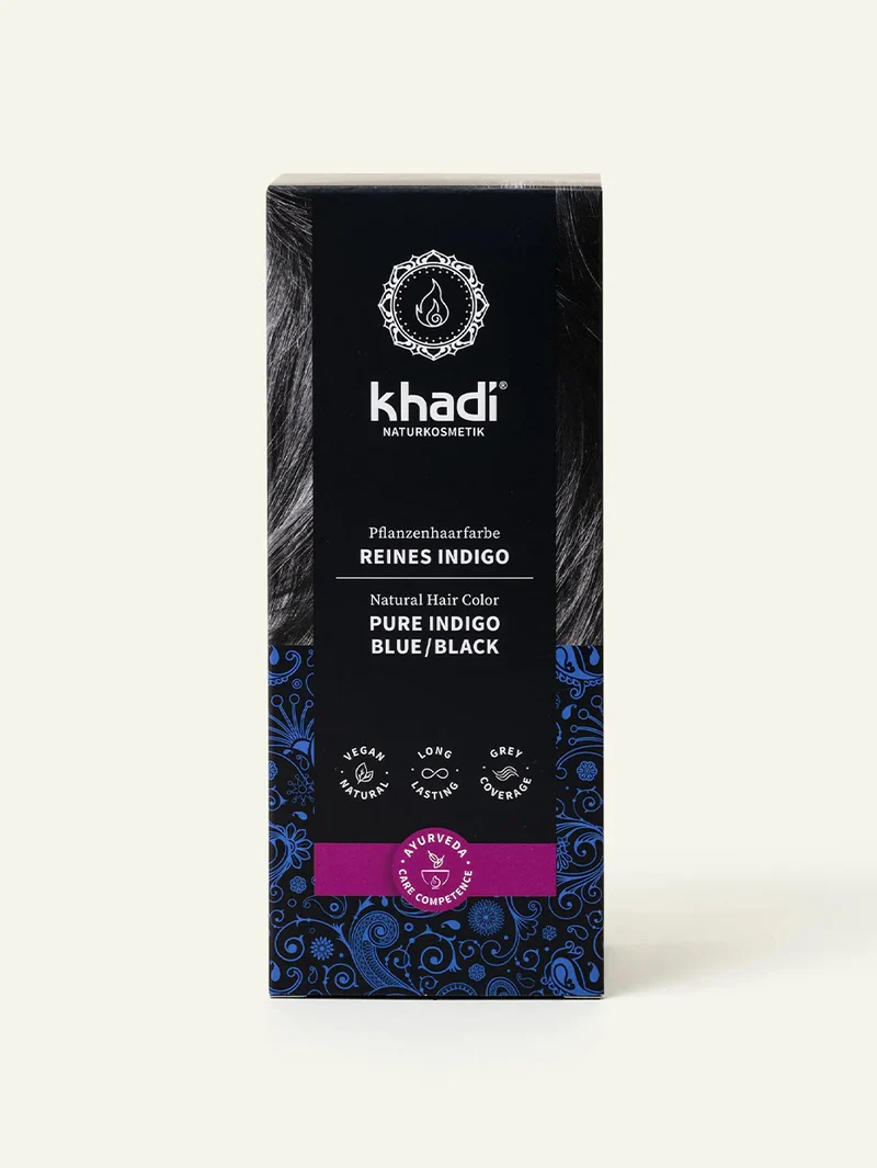 Khadi Pflanzenhaarfarbe Reines Indigo, 100gr