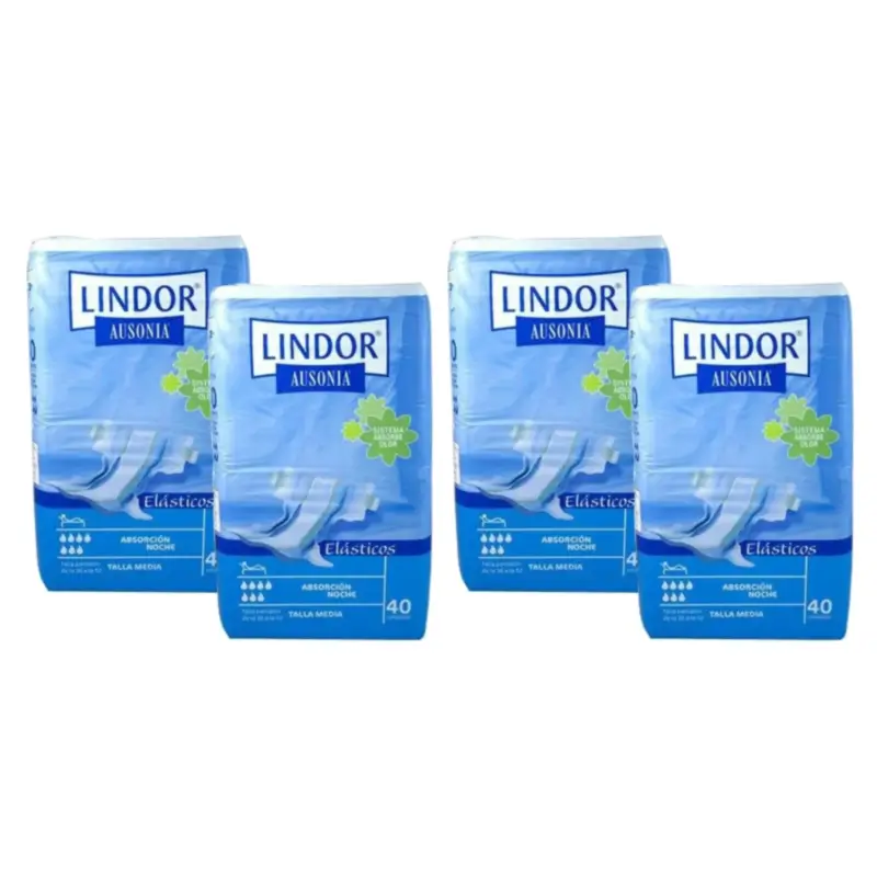 Lindor Stretchable Night-Time Nappies, Size M, Pack of 2 x 80 nappies