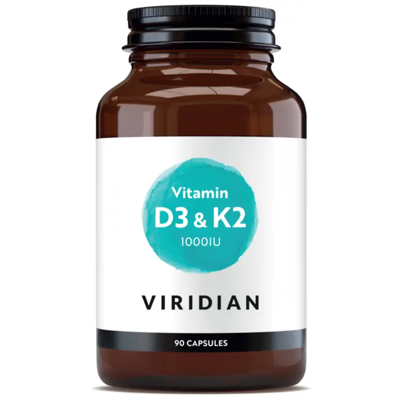 Viridian Vitamins D Vitamin D3 & K2 – 90 Veg Caps, 90 capsules