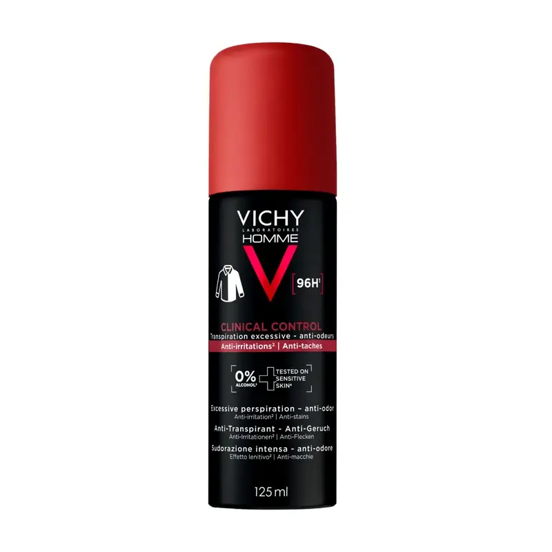 Vichy Homme Clinical Control 96h Antiperspirant Spray, 125 ml
