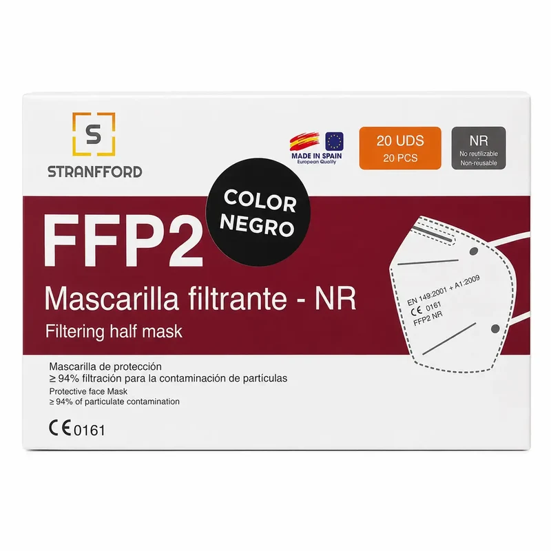 Surgicalmed FFP2-NR Protective Face Mask – Black, 20 pieces