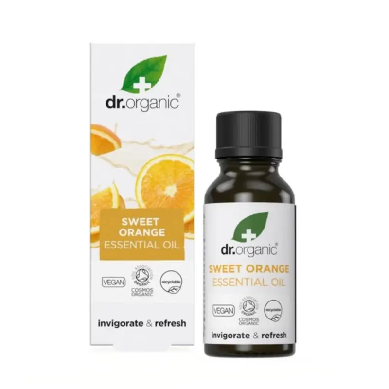 Dr.Organic Organic Sweet Orange Essential Oil – 100% Pure, 10 ml