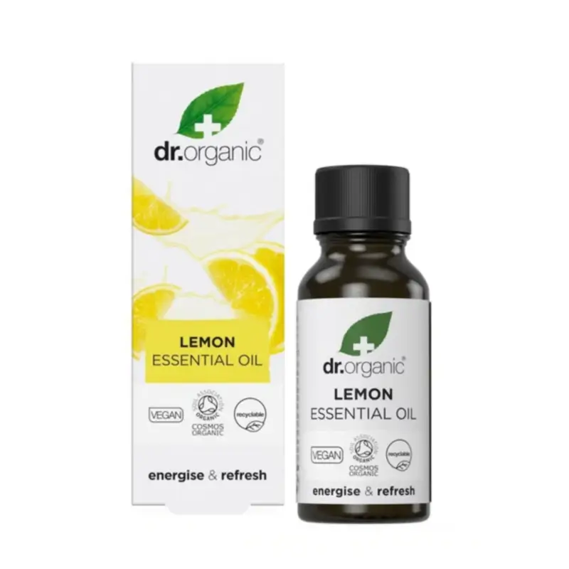 Dr.Organic Organic Lemon Peel Essential Oil, 100% Pure, 10 ml