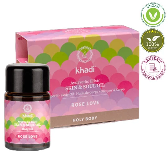 Khadi Ayurvedisches Elixier Haut & Seele Körperöl Rose Love, 100ml