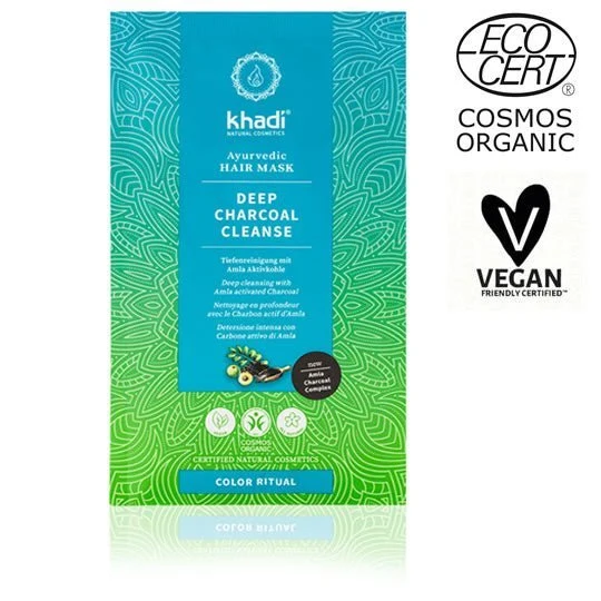 Khadi Ayurvedische Haarmaske Deep Charcoal Cleanse, 50gr