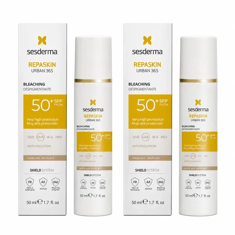 Sesderma Repaskin Urban 365 Depigmenting Cream SPF50+ 50 ml, Pack of 2