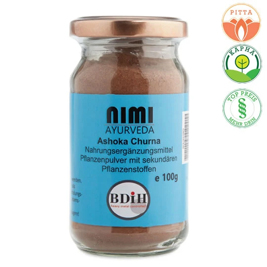 Nimi Ashoka Churna Premium, 100gr - 1KG Glas und Beutel