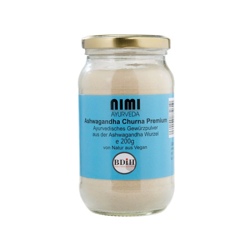 Nimi Ashwagandha Churna Gewürzpulver Premium, 100g, 200g Glas, 1000g Beutel