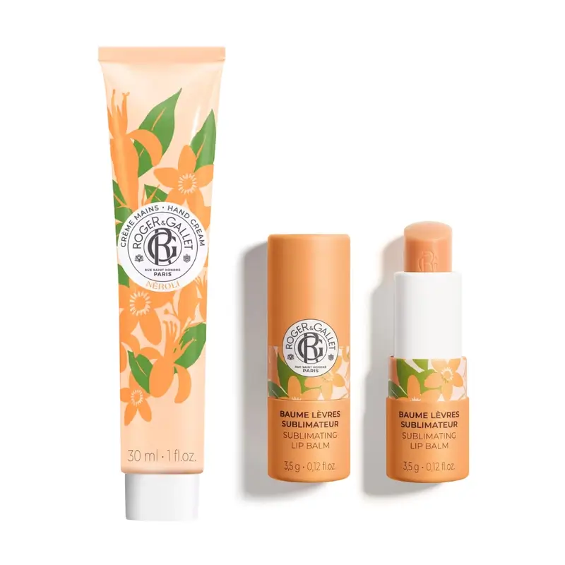 Roger & Gallet Neroli Hand Cream + Vanilla Lip Balm Pack