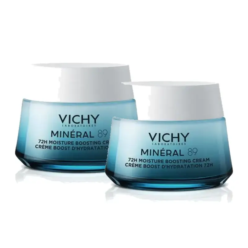 Vichy Minéral 89 Light 72-Hour Moisturising Cream, 50 ml, pack of 2