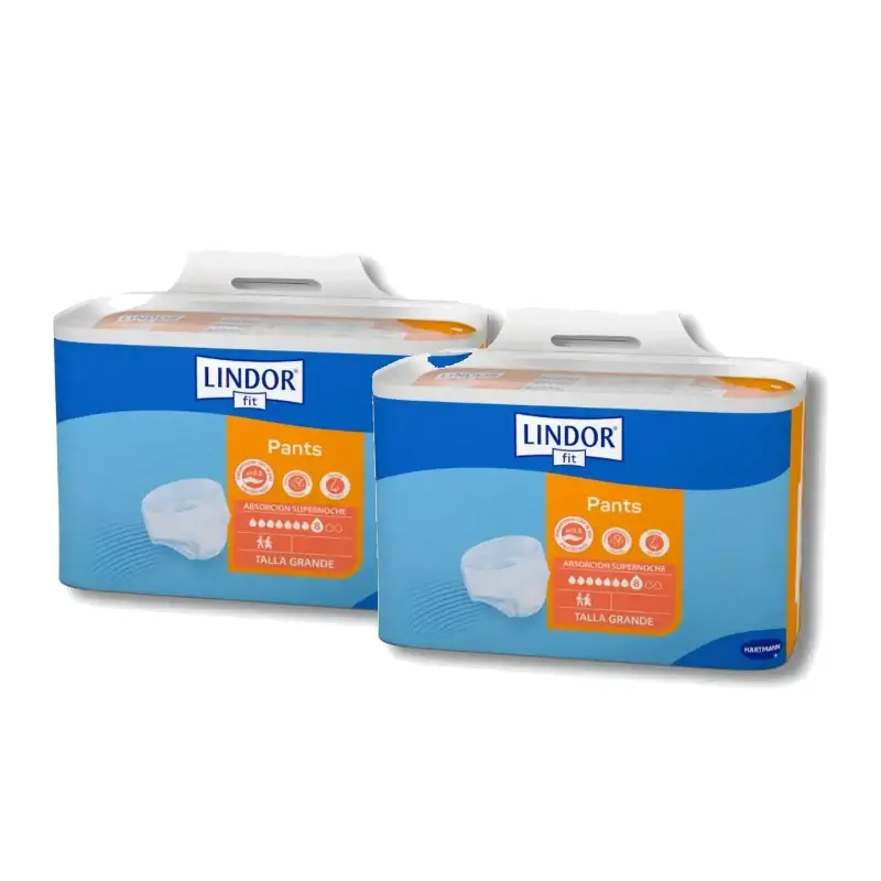 Lindor Super Night Fit Pants Nappies, Size L, 80 units, pack of 2