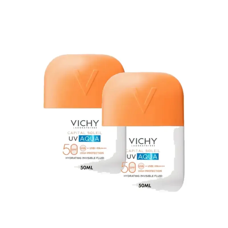 Vichy Capital Soleil UV Aqua Invisible Fluid SPF50 50 ml, pack of 2