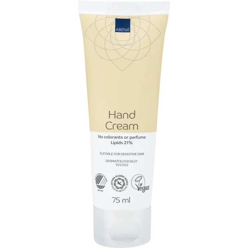 Abena Fragrance-Free Hand Cream with 21% Lipids, 75 ml