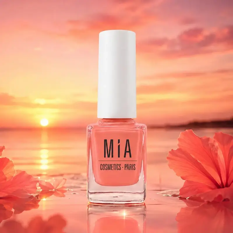 Mia Cosmetics Paris Sunset Coral Radiant Glow Nail Varnish, 11 ml