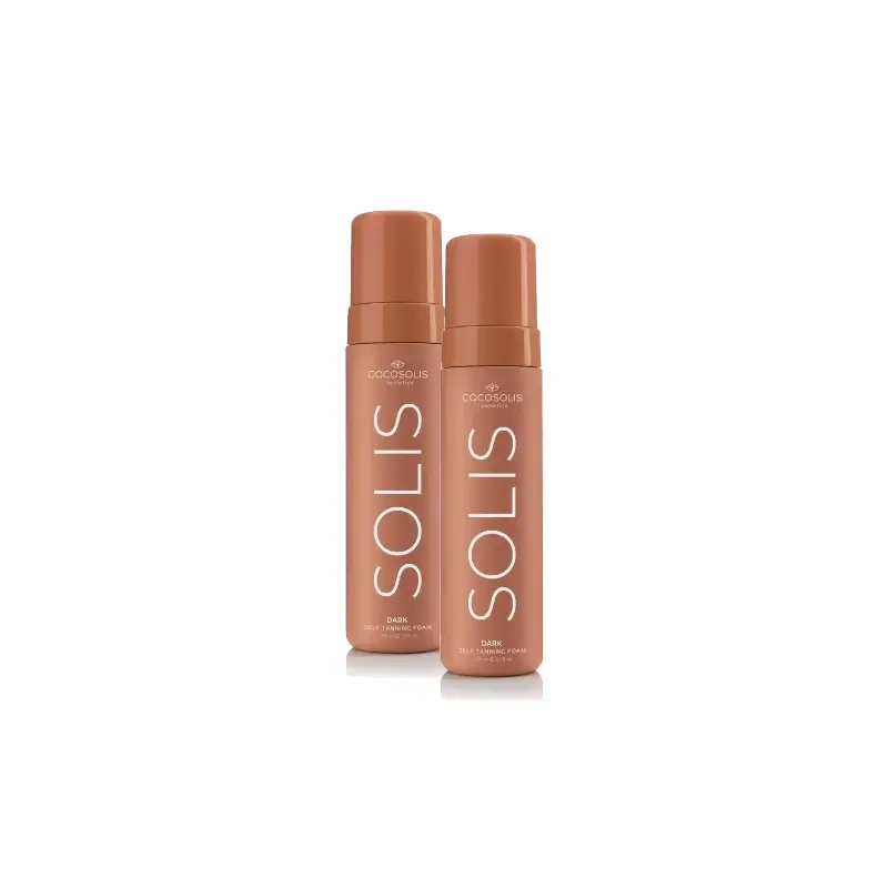 Cocosolis Solis Dark Self-Tanning Foam, Pack of 2 x 200 ml
