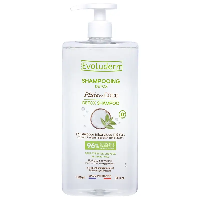 Evoluderm Coconut Detox Shampoo, 1000 ml