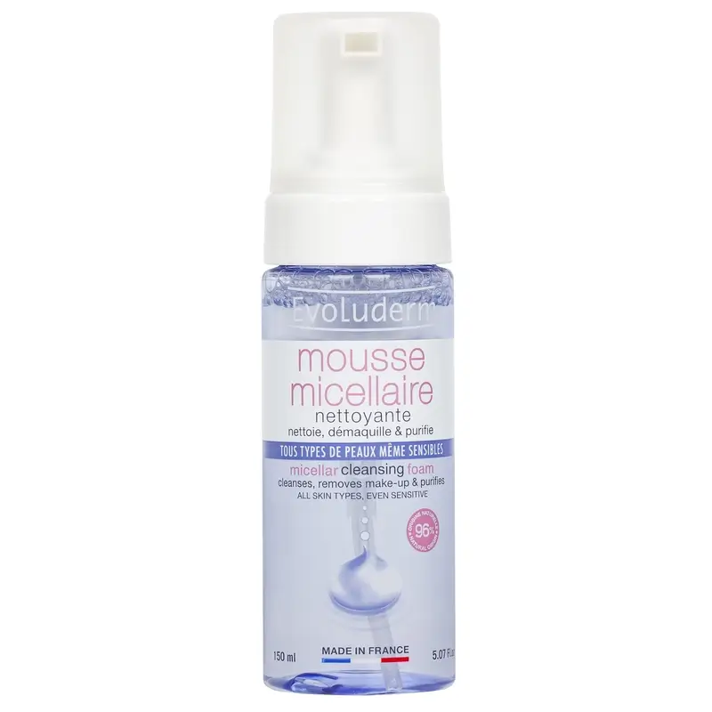 Evoluderm Micellar Cleansing Foam - Mousse Micellaire, 150 ml