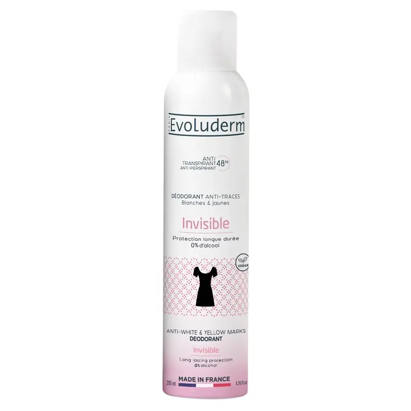 Evoluderm Anti-White & Yellow Marks Deodorant 48H, 200 ml