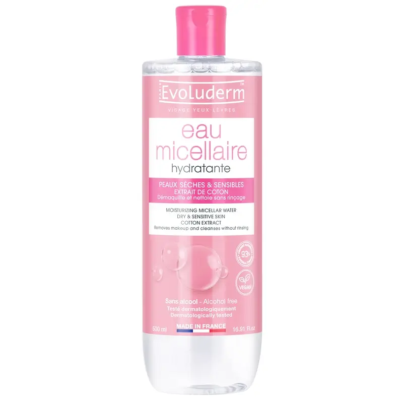 Evoluderm Micellar Water for Dry/Sensitive Skin, 500 ml