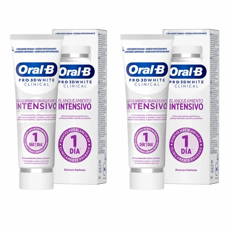 Oral-B 3D White Radiant Whitening Toothpaste, 75 ml, pack of 2