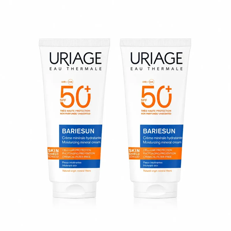 Uriage Bariésun Mineral Sun Cream SPF 50+ 100 ml, pack of 2