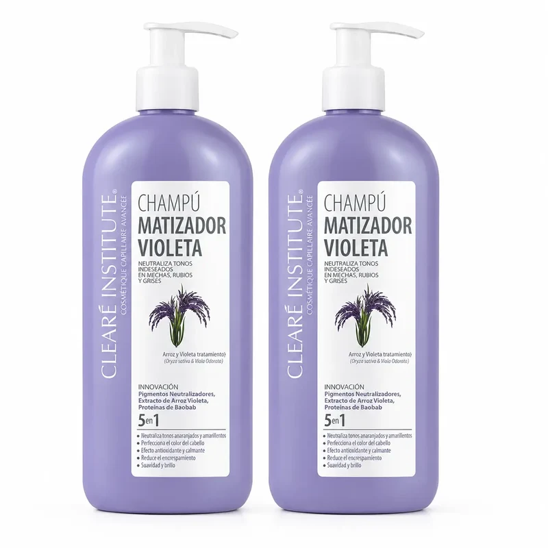 Clearé Institute Violet Shampoo 400 Ml , pack 2