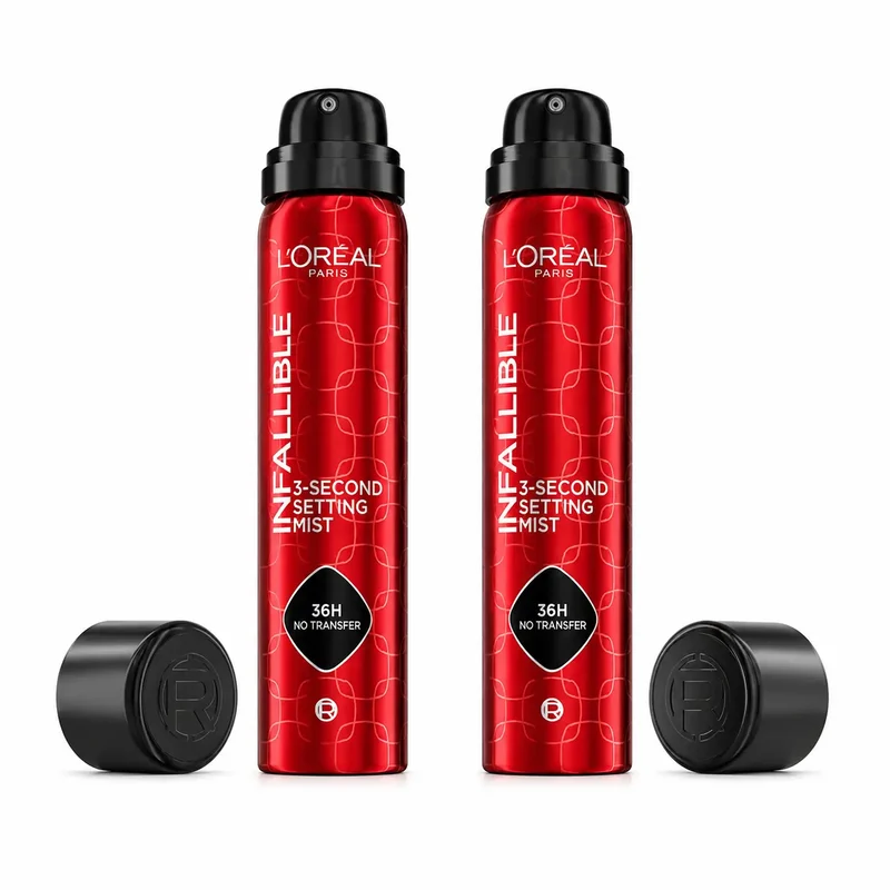 L'Oréal Paris Infaillible 36H Water-Proof & Oil-Proof Holding Spray, pack 2
