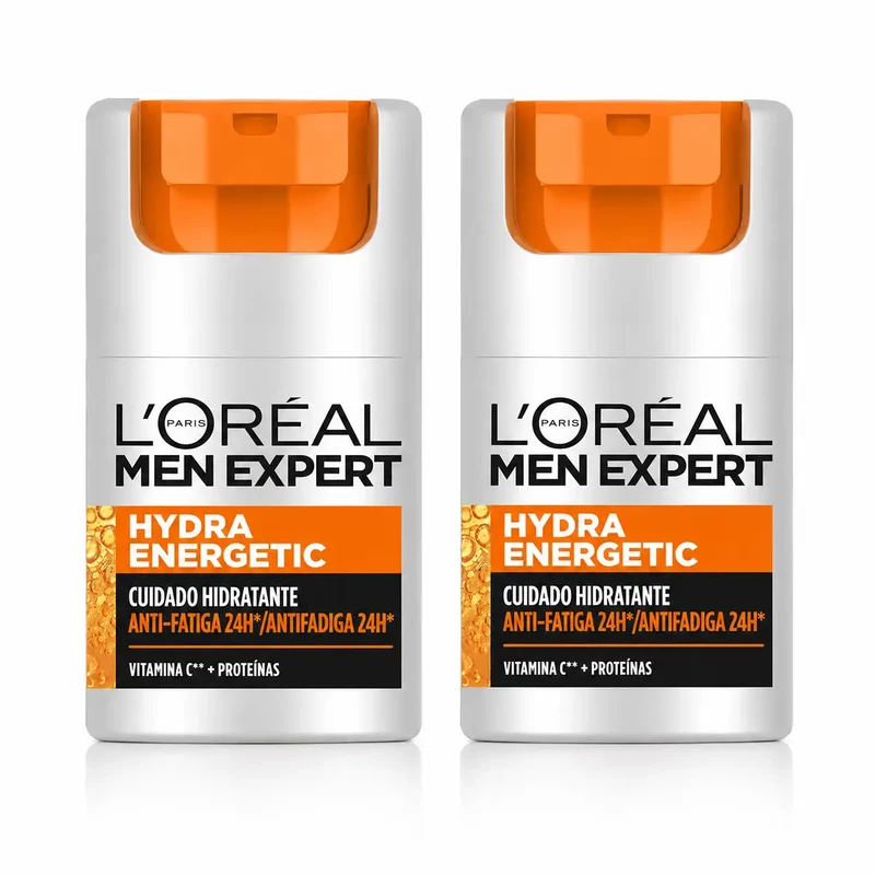 L'Oréal Paris Men Expert Hydra Energetic 24H Anti-Fatigue Moisturising Cream For Men With Vitamin C And Protein - 50 Ml , pack 2