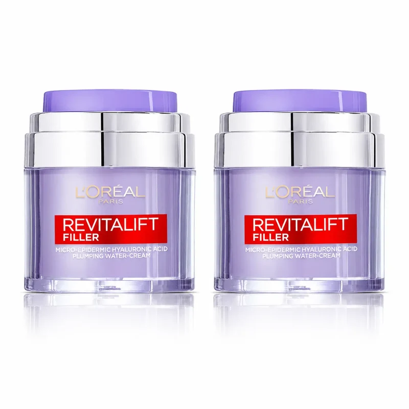 L'Oréal Paris Revitalift Filler Cream Gel: Hyaluronic Acid & 3 Ceramides, Intense Moisturising, pack 2