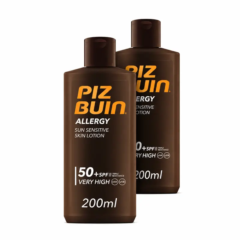 Piz Buin Allergy Body Sun Cream SPF50, Pack of 2 x 200 ml