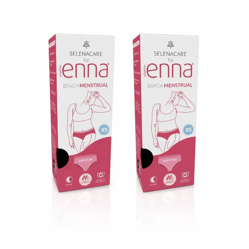 Enna Modern Hipster Menstrual Panty - Heavy Flow, Size XS, 2 Pack