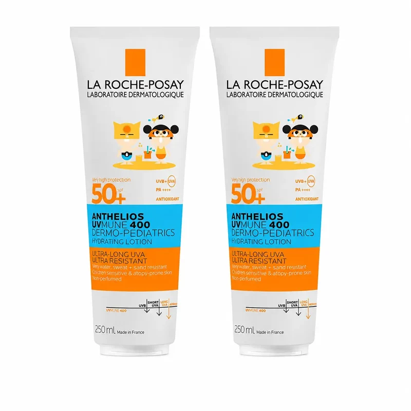 La Roche-Posay Anthelios Dermo-Pediatrics Moisturising Milk SPF 50+ Children's Sunscreen Pack 2 x 250 ml