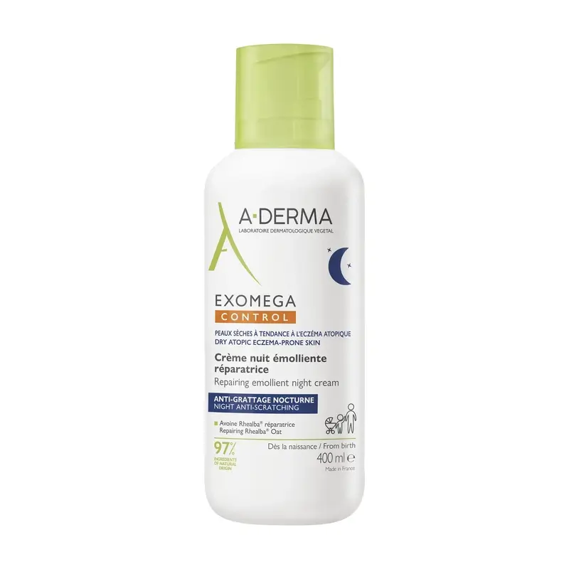 Aderma Exomega Emollient Repairing Night Cream, 400 Ml